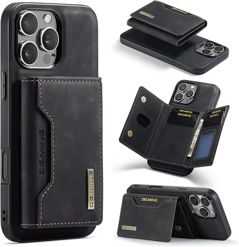 Vista 13 de ZCDAYE Funda tipo cartera para iPhone 11, iPhone 11 (6.1 pulgadas), piel marrón con tarjetero extraíble y función atril