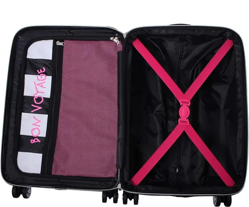 Vista 6 de Betsey Johnson Maleta rígida de equipaje de 3 piezas con ruedas giratorias (20 pulgadas, 26 pulgadas, 30 pulgadas) (talla única, puntal flamenco)..