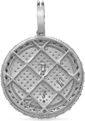 Vista 2 de Acuario con diamantes auténticos y auténticos para acuario, signo del zodiaco, astrología, horóscopo, colgante de oro de 10 quilates, acabado de 2