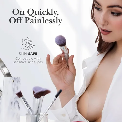 Vista 6 de NIPPIES - Cubiertas para los pezones de la mujer, parches adhesivos de silicona con caja para viajar