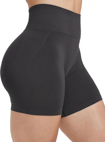 Vista 2 de CHANGEZOE Pantalones cortos de entrenamiento sin costuras para mujer, cintura alta, levantamiento de glúteos, pantalones cortos deportivos de yoga