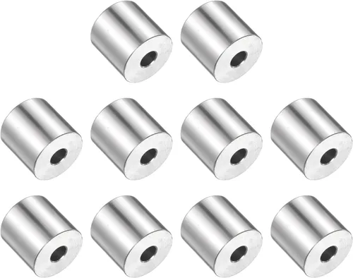 Vista 68 de uxcell 10 piezas de espaciador de acero inoxidable de 3/8" de diámetro interno x 3/4" de diámetro exterior x 1" de longitud, espaciador de rosca
