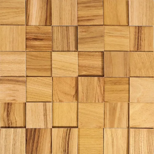 Vista 8 de Alenor Tessera Ice - Paneles de pared de madera 3D de 5.80 pies cuadrados, juego de paneles de madera natural recuperada, ajuste sin costuras, Hielo