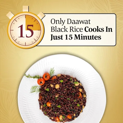 Vista 8 de Daawat Black Rice Immuno Plus Arroz negro de grano entero rico en antioxidantes Superalimento sin gluten Alto en fibra, bajo en grasa 1 kg