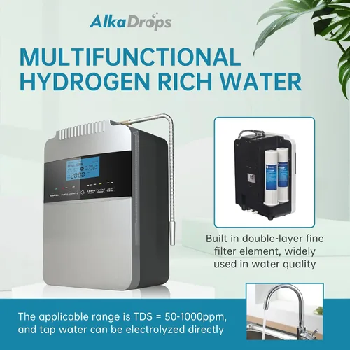 Vista 3 de Máquina purificadora de agua ionizador de agua ORP+500 a -800 PH 2.5-11.2 Ácido alcalino Agua El mejor sistema de filtración de agua alcalina