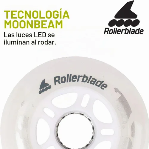 Vista 2 de Rollerblade Ruedas Moonbeam de 2.835 in, paquete de 4