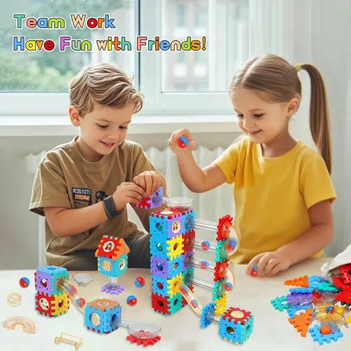Vista 8 de AOSITE 234 PCS STEM Marble Run Building Learning Toy Kid Gift