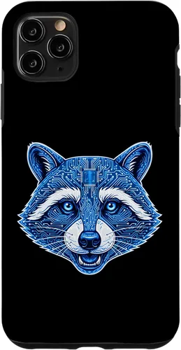 Vista 13 de Raccoon Electronic Computer Circuit CPU Art Case for iPhone 17