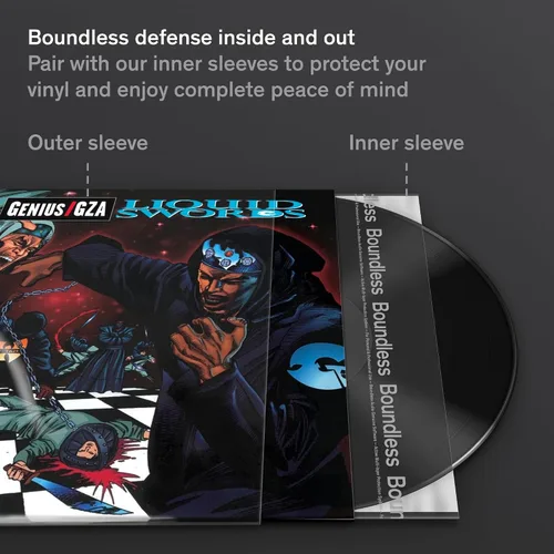Vista 7 de Boundless Audio Fundas para discos de vinilo - 50 fundas exteriores premium para discos de vinilo - 32,39 cm x 32,39 cm, resistentes, de 3 mil