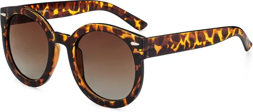 Vista 3 de Lentes de sol GrinderPUNCH para mujer, inspiradas en las lentes de diseño, grandes, redondas y de estilo moderno