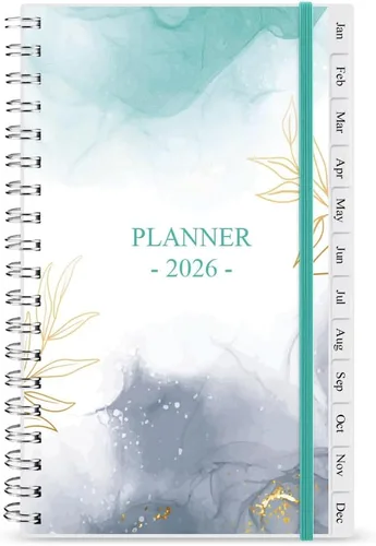 Vista 9 de Planificador/Calendario de Bolsillo 2026 - Cuaderno y Diario Organizador Semanal y Mensual A6 para Seguir Objetivos, Fácil de Organizar tu Vida Azul