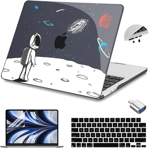 Vista 38 de Teryeefi Funda rígida para MacBook Air M3, M2, M4, MacBook Air de 13 pulgadas 2025, 2024, 2023, 2022, versión A3240, A3113, A2681, carcasa rígida