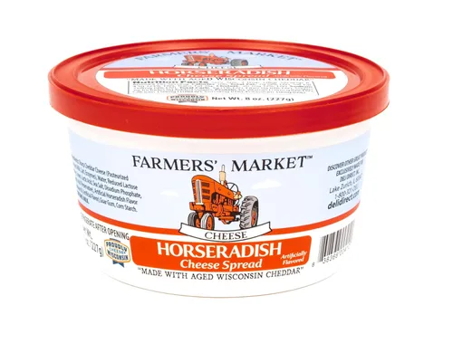 Vista 8 de Queso para untar, estable en el estante, Wisconsin, ideal como bocadillos para pretzels o verduras, (1 unidad, queso cheddar añejo)