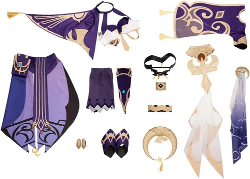 Vista 7 de Candace - Juego de cosplay de Candace, disfraz de Halloween, carnaval, Sumeru, conjunto completo para mujer