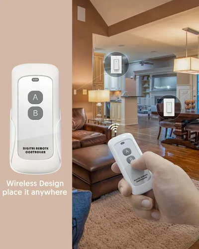 Vista 9 de Interruptor inteligente con aplicación y control remoto, interruptor de luz Alexa de un solo polo, interruptor de pared con temporizador Wi-Fi