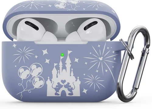 Vista 8 de Funda grabada de dos tonos compatible con Apple AirPods Pro de 2ª generación de 1ª generación, funda protectora completa de silicona para AirPods