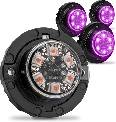 Vista 16 de Lamphus SnakeEye III - Luz estroboscópica de posición oculta [SAE Clase 1] [IP67 Impermeable] [72 Modos de flash] [Función TBT] Luces de advertencia