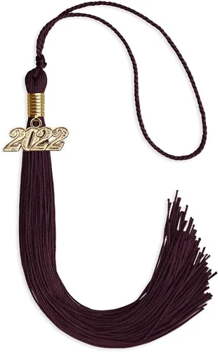 Vista 44 de Endea Graduation - Borla de un solo color con fecha dorada (Oro Antiguo, 2020)