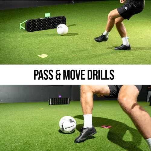 Vista 3 de QUICKPLAY Paquete de luces de entrenamiento de reacción Replay Station y RXTR - Sistema completo de entrenamiento de fútbol inteligente con tablero