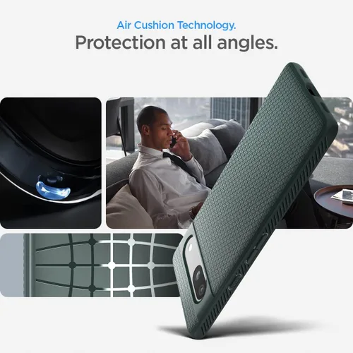 Vista 4 de Spigen Liquid Air diseñado para Pixel 7a Case (2023) [protección de grado militar] - Abyss Green