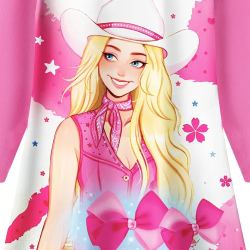 Vista 3 de YY-one Margot Robbie Movie 2023 - Conjunto de camisa y pantalones de vestir para niñas pequeñas, ropa casual para fiestas, niños de 3 a 8 años