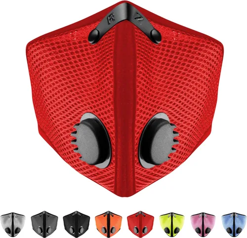 Vista 6 de RZ Mask M2 - Cooling Mesh Dust Mask w/ 99.8% Carbon Filtration, Anti Fogging w/Easy Use Hook-and-Loop Head Strap