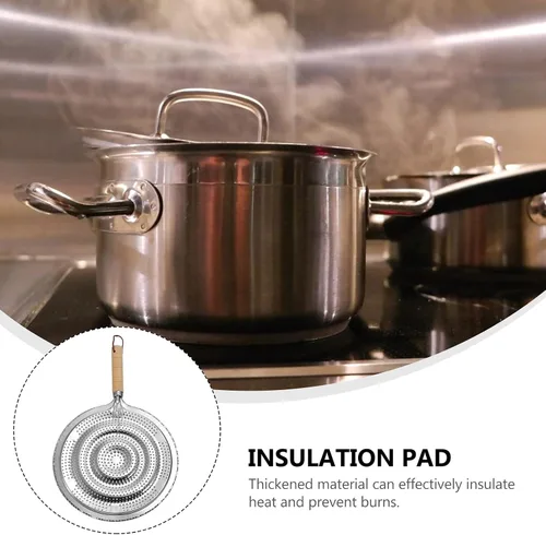 Vista 9 de DOITOOL Accesorios para parrilla Almohadilla de aislamiento para difusor de calor: 2 piezas de acero inoxidable para estufas de horno, bandeja