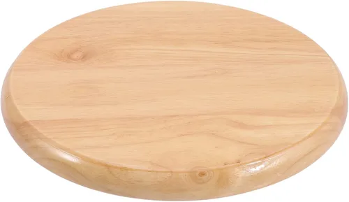 Vista 8 de Housoutil Taburete redondo de madera de repuesto, 4 piezas, parte de asiento para decoración del hogar, diseño resistente para cocina y comedor