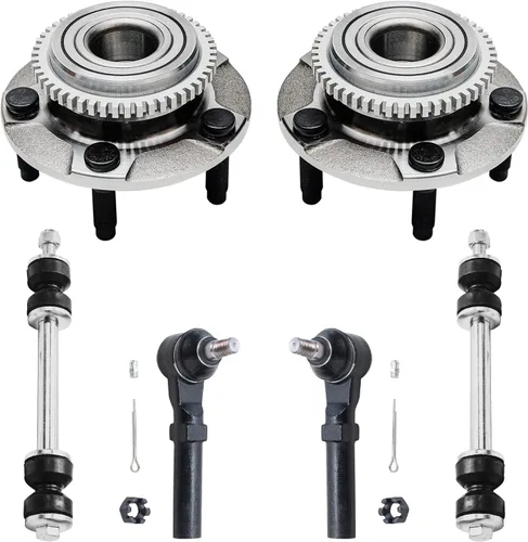 Vista 8 de Detroit Axle - Kit de suspensión delantera 4WD para Nissan Frontier Pathfinder Xterra, 2 cubos de rodamientos de ruedas, 2 brazos de control