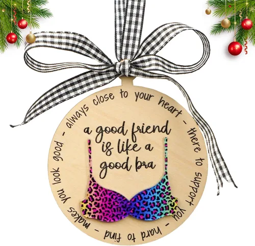 Vista 9 de Adornos de Navidad divertidos para adultos 2025, Adornos de Navidad traviesos de madera, Ideas divertidas para intercambio de regalos para adultos
