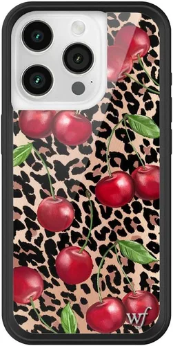 Vista 23 de Wildflower - Fundas compatibles con Apple iPhone 15 Pro Protector de goma negro, certificado de prueba de caída de 4 pies, propiedad de mujeres