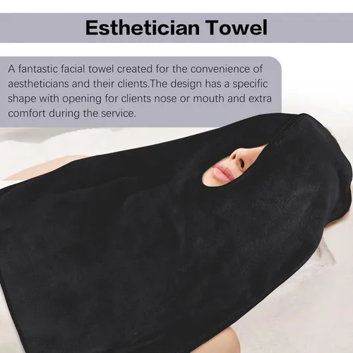 Vista 4 de SINLAND Toallas de Microfibra para Esteticistas para Faciales Eliminación de Mascarillas Envoltorio Facial Paño Facial Suave con Diseño Dividido