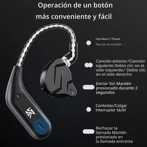 Vista 8 de Auriculares Bluetooth KZ ZSN PRO X, auriculares con monitor de oído
