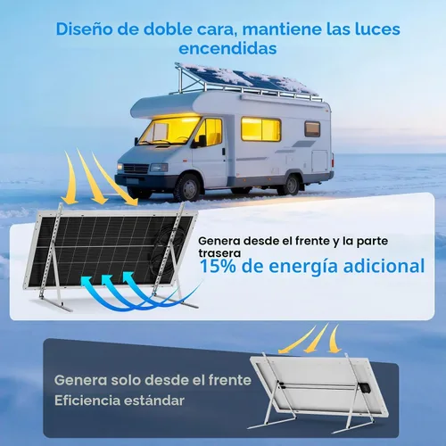 Vista 3 de ECO-WORTHY Panel solar tipo N de 100 W, panel solar de 12 V y 100 vatios con módulo fotovoltaico monocristalino de 25 % de eficiencia, paneles