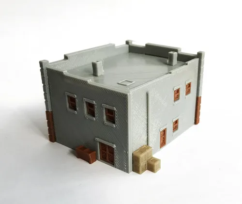 Vista 2 de Outland Models Tren Ferrocarril Ciudad Colmado Tienda (Esquina) Escala N 1:160