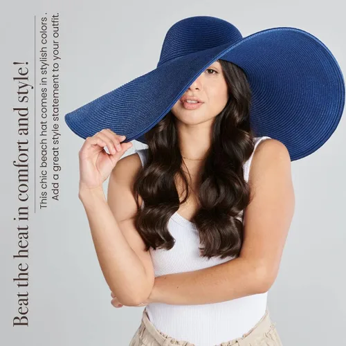 Vista 8 de San Diego Hat Company Ultrabraid Sombrero con ala extra grande, para mujer.