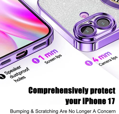 Vista 379 de Misscase Funda magnética con purpurina para iPhone 11 compatible con MagSafe, protección completa, delgada, a prueba de golpes, antiarañazos