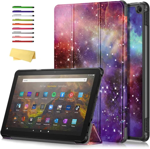 Vista 15 de Funda tipo folio para Amazon Kindle Fire HD 8 y Fire HD 8 Plus (se adapta tanto a 12ª/10ª generación, 2022/2020) con soporte inteligente de piel