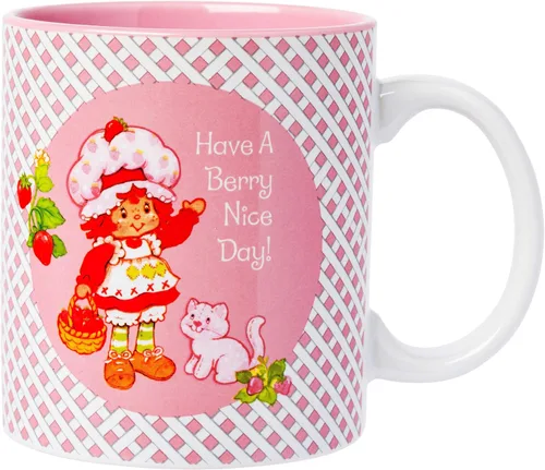 Vista 39 de Silver Buffalo Strawberry Shortcake Bake the World a Better Place - Taza ancha de cerámica con leche, 17 onzas