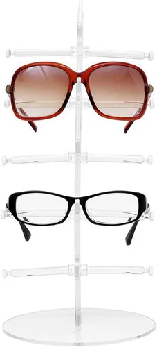 Vista 5 de Organizador de caja de joyería para mujeres y niñas para 5 lentes de sol soporte para gafas caja de joyería de viaje caja de pecho 494 transparente