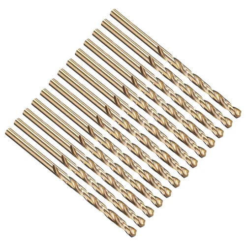 Vista 71 de PATIKIL Broca Jobber de 0.039 in, vástago recto M35 cobalto 5% acero de alta velocidad 135° acabado dorado para metal duro de acero inoxidable - 2