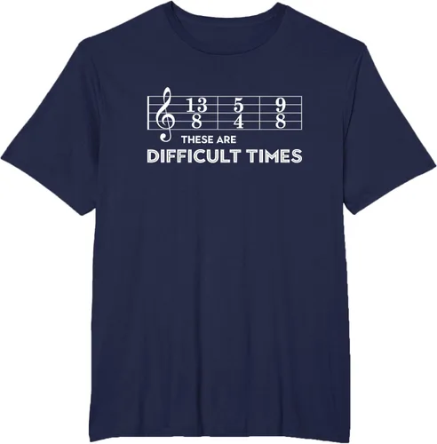 Vista 44 de Musician - Camiseta con texto en inglés "These are Difficult Times", talla S
