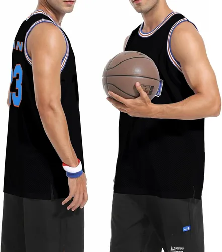 Vista 5 de Camiseta de baloncesto para hombre, camisetas de película espacial de los años 90, Halloween, hip hop, ropa de fiesta, camisas deportivas