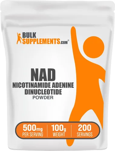 Vista 6 de BulkSupplements.com Polvo NAD - Dinucleótido de nicotinamida adenina, suplemento de NAD 500mg - para apoyo energético, puro y sin gluten, 500mg por