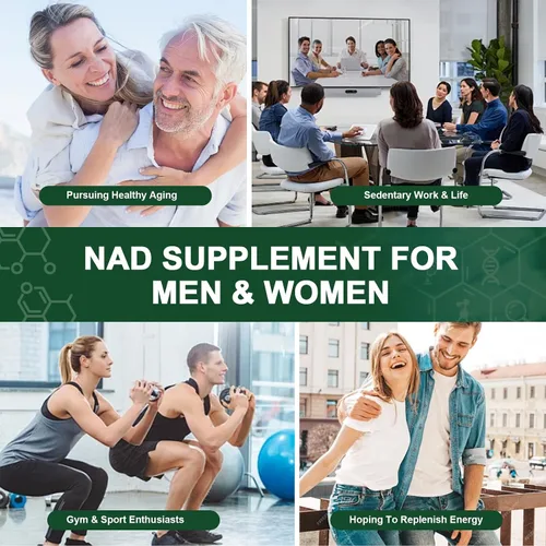 Vista 6 de Suplemento NAD de 1585 mg - True NAD & Resveratrol, NMN Alternativo Liposomal NAD+ para Mujeres y Hombres, Apoya la Salud Celular, la Resistencia