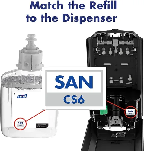Vista 6 de GOJO Purell 6534-01 CS6 Dispensador de jabón sin contacto, grafito