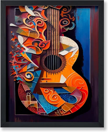 Vista 33 de Poster Master Póster de música vintage de 3 piezas, impresión de instrumentos retro, regalo para músico, amigo, guitarra eléctrica, patrón, patente