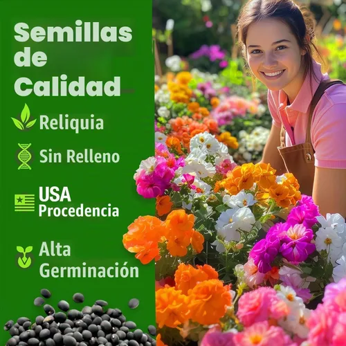 Vista 4 de HOME GROWN Moss Rose Portulaca Seeds, 47000+ Semillas, Portulaca