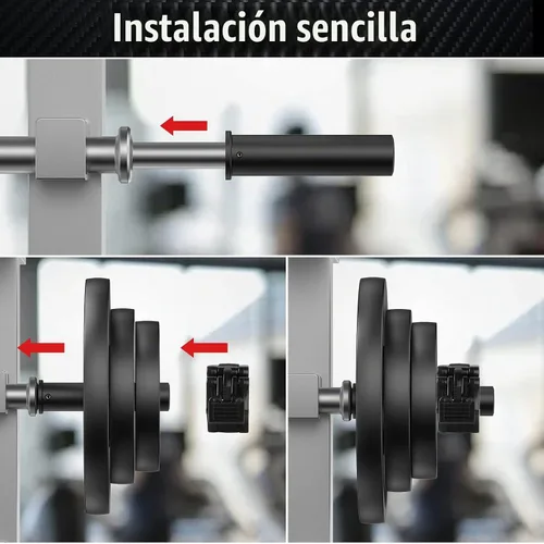 Vista 5 de NewBEP 2 fundas de adaptador olímpico de 7.8 pulgadas con abrazaderas de barra olímpica de 2 pulgadas, convierte postes de placa de peso estándar