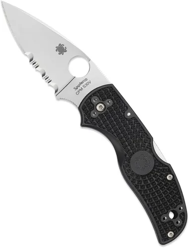 Vista 15 de Spyderco C41 Native 5 Signature - Cuchillo plegable con hoja de acero CPM S30V de 2.95" y mango FRN ligero, Gris Gris, 6.95" Longitud total, 2.95